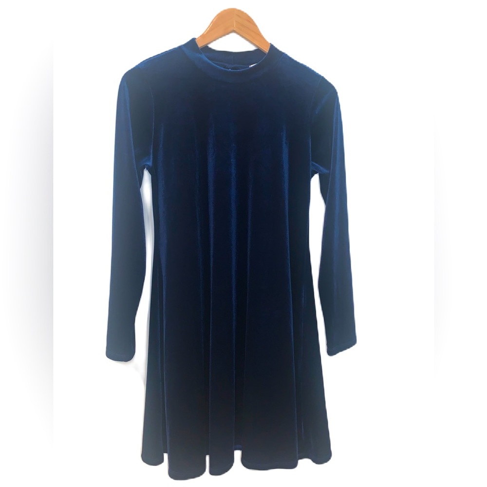 Chris and Carol Navy Velvet Midi Swing Dress Size Medium